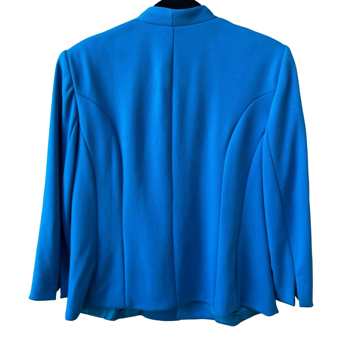 Premise Epsilon Minimalist Tailored Open Front Shawl Collar Blazer Aqua XL NEW