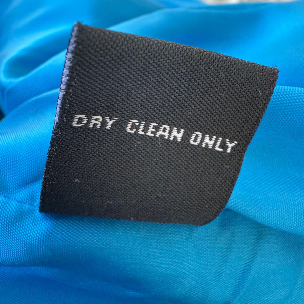 Premise Epsilon Minimalist Tailored Open Front Shawl Collar Blazer Aqua XL NEW