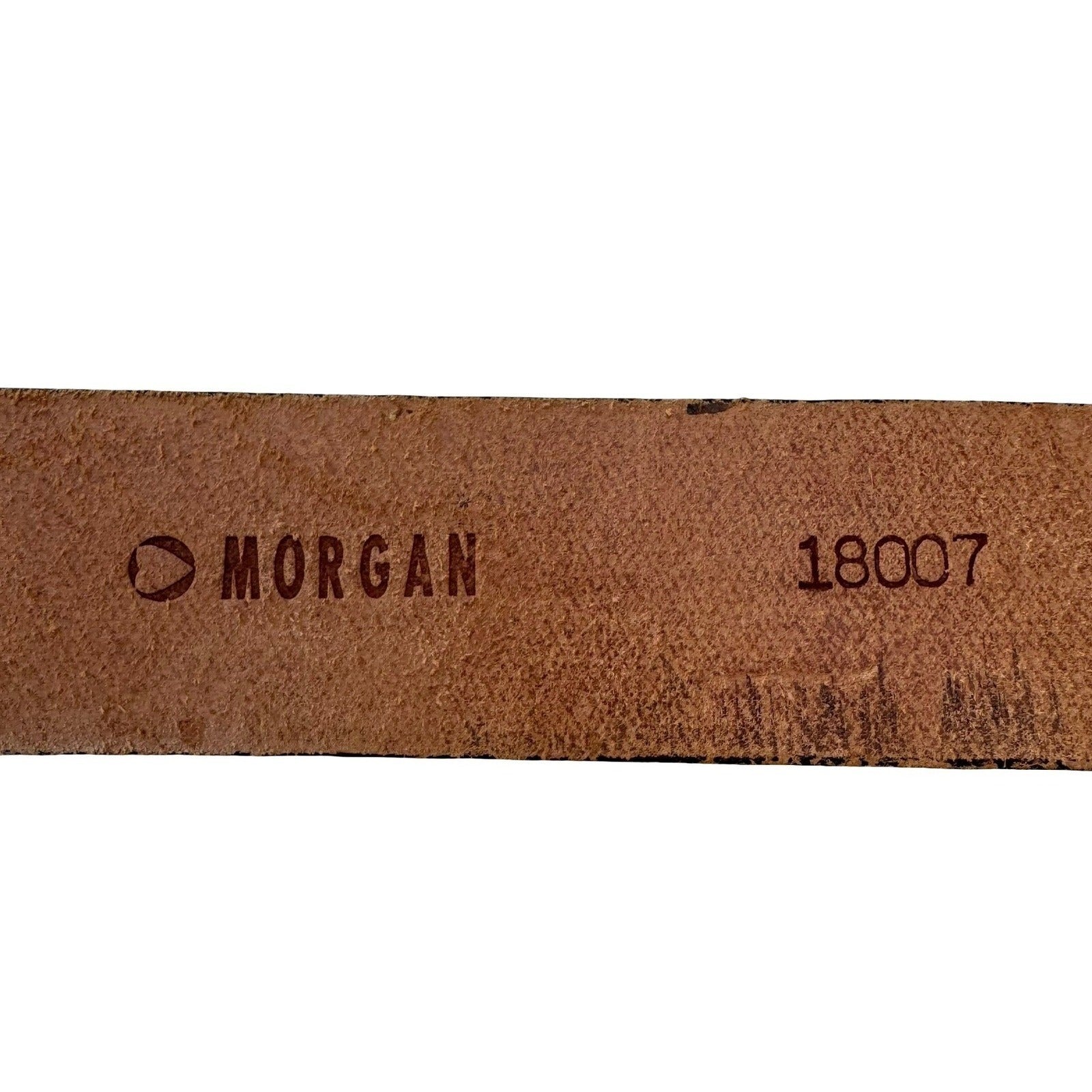 Morgan Vintage Y2K Glam Black Leather Belt Aurora Borealis Rhinestone Buckle S