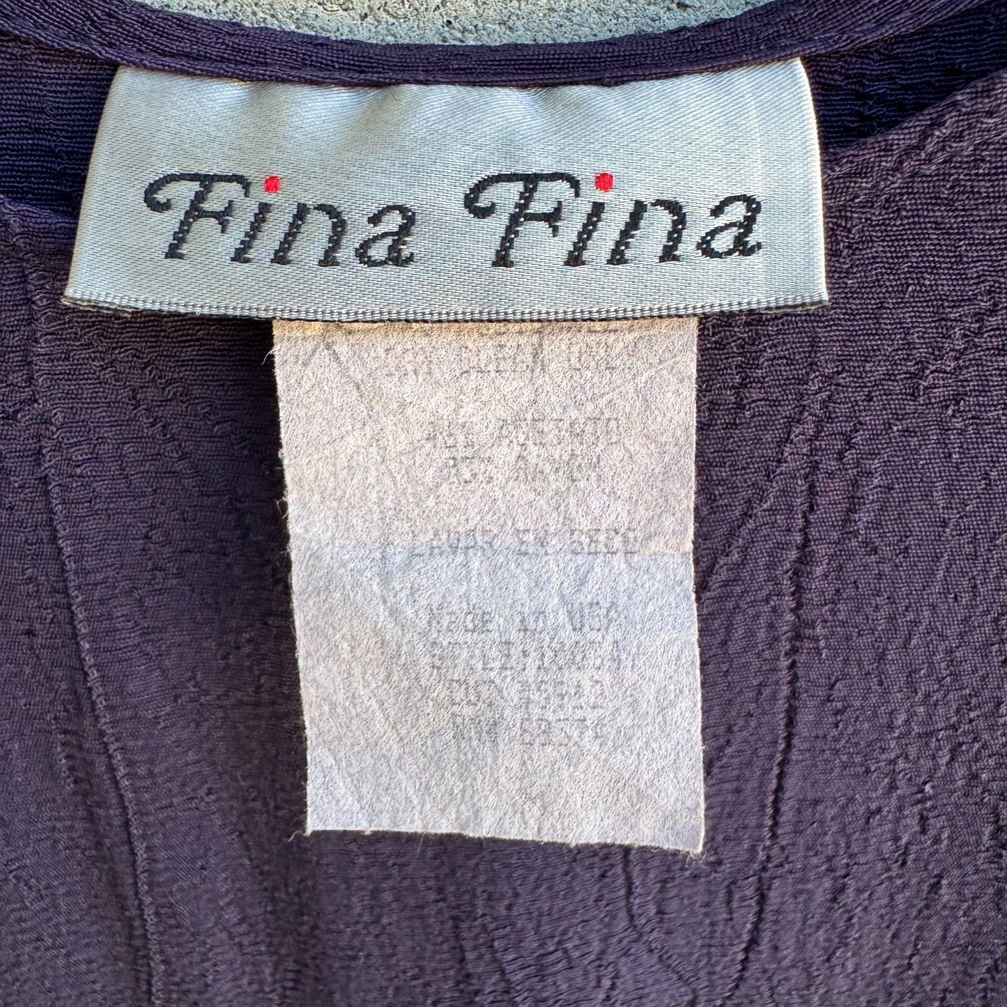 Fina Fina Vintage Womens Purple Sleeveless Front Pockets Crinkle Midi Tie Dress
