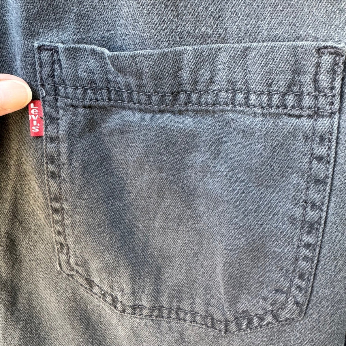 Levis Red Tab Denim Workwear Grunge Streetwear Rugged Utility Shirt Grey Mens M