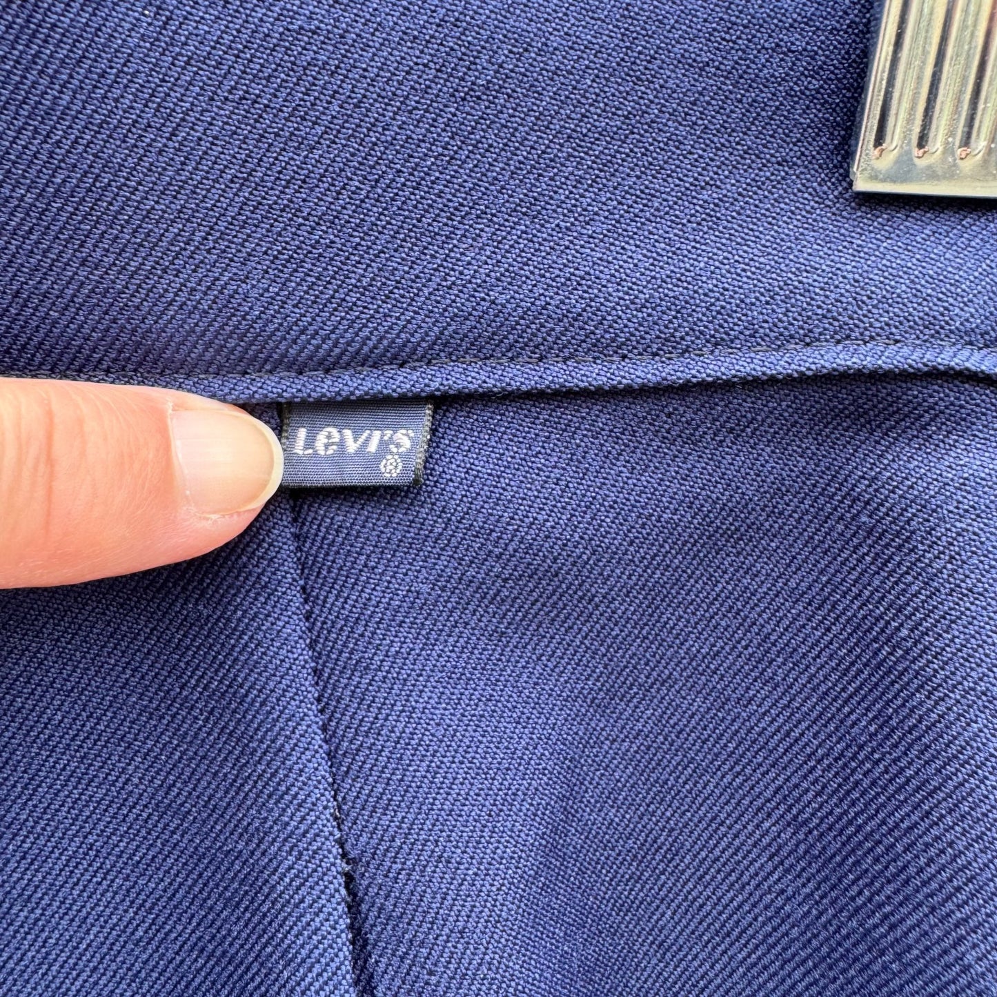 Levi Strauss Vintage 70s 80s Womens Blue High-Waisted Straight Leg Dress Trouser