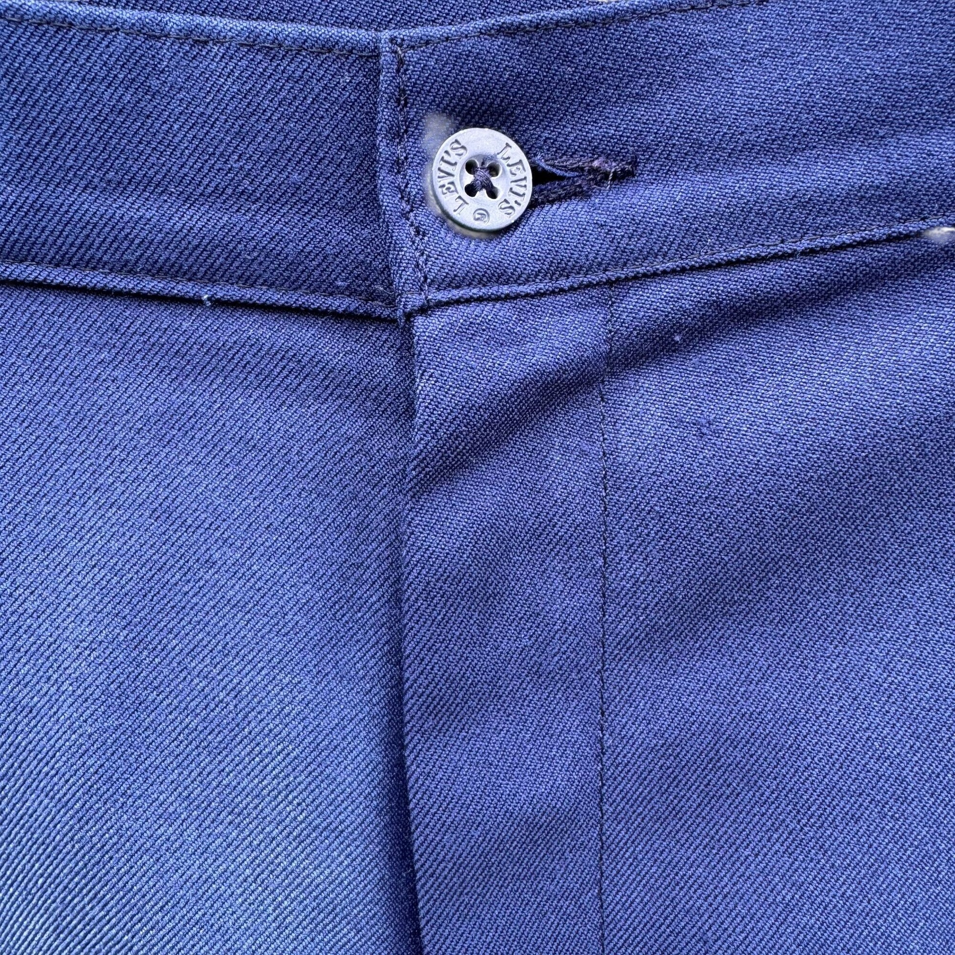 Levi Strauss Vintage 70s 80s Womens Blue High-Waisted Straight Leg Dress Trouser