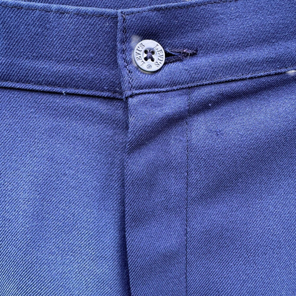 Levi Strauss Vintage 70s 80s Womens Blue High-Waisted Straight Leg Dress Trouser