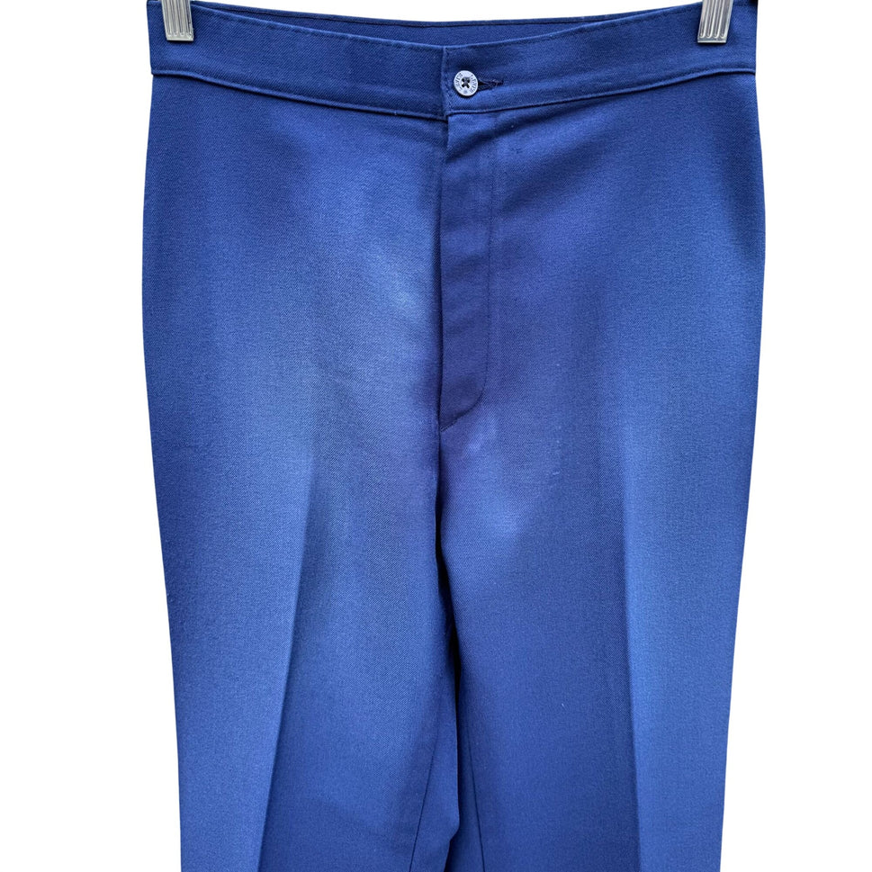 Levi Strauss Vintage 70s 80s Womens Blue High-Waisted Straight Leg Dress Trouser