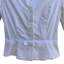 Switch Cynthia Steffe Coquette Minimalist Preppy Peplum Blouse Bow Waist Elbow Sleeve S 3 image