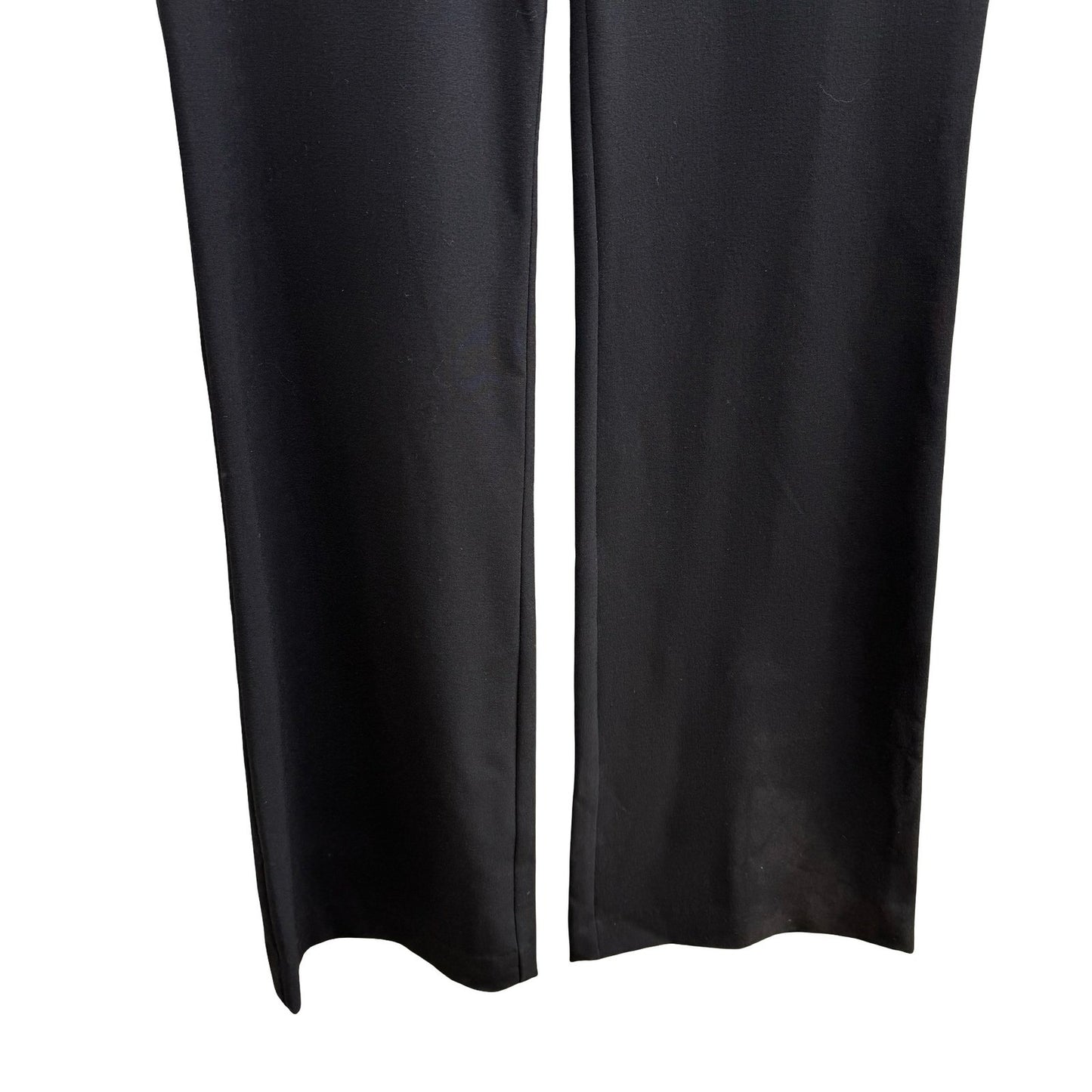 Sheri Bodell Y2K Edgy Woven Leather Waist Tailored Evening Pants Black Womens 8