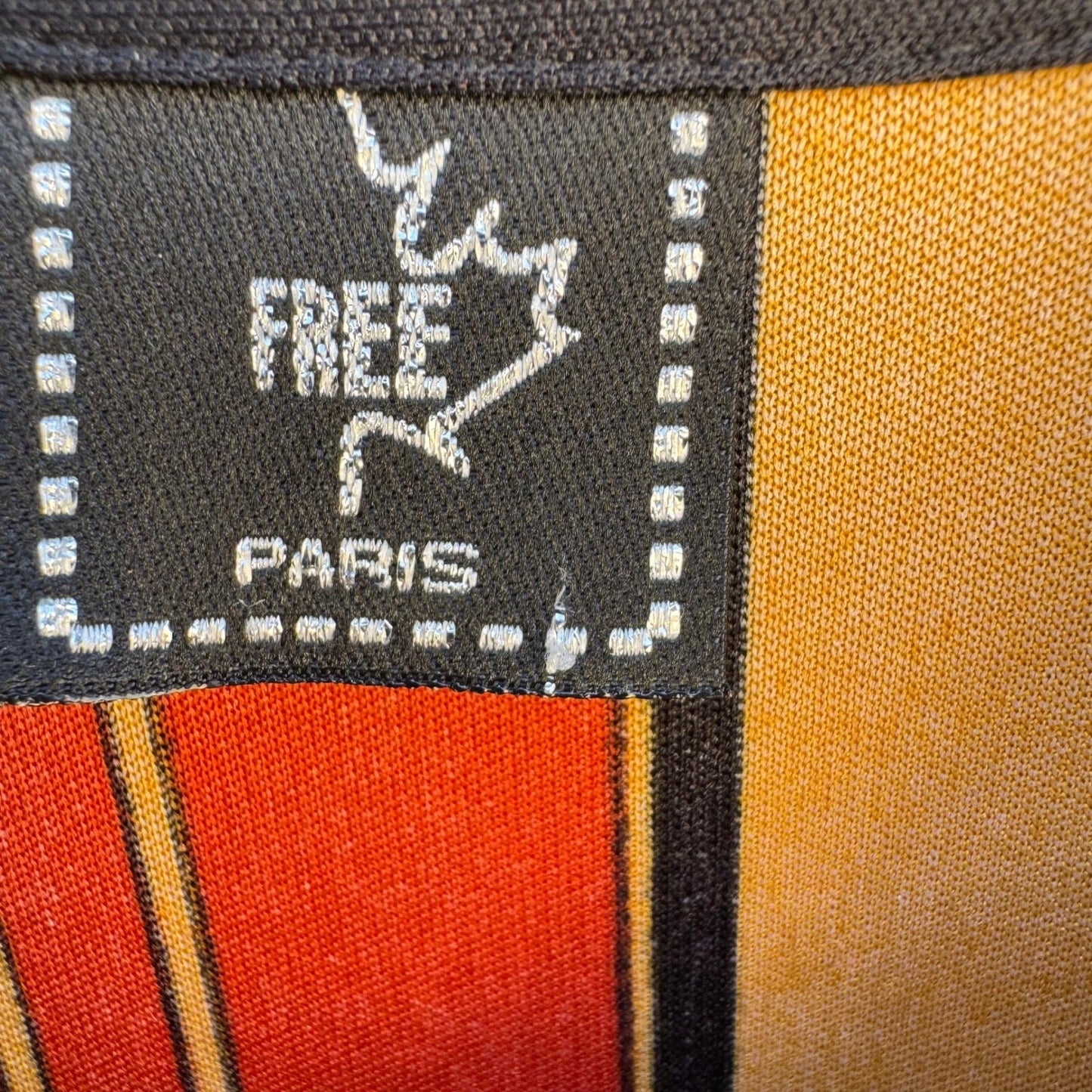 Free Paris Vintage 70s French Geometric Abstract Cropped Mod Disco Shirt Artsy