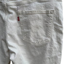Switch Levis Mens 511 White Stretch Denim Mid Rise Distressed Cut-Off Shorts W38 L 3 image