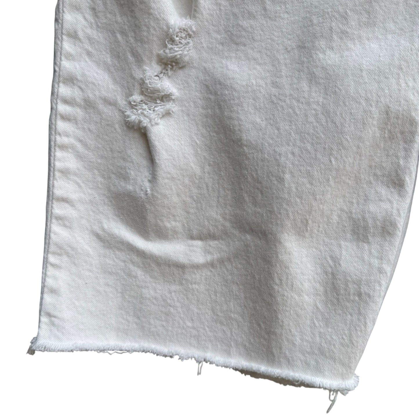 Levis Mens 511 White Stretch Denim Mid Rise Distressed Cut-Off Shorts W38 L