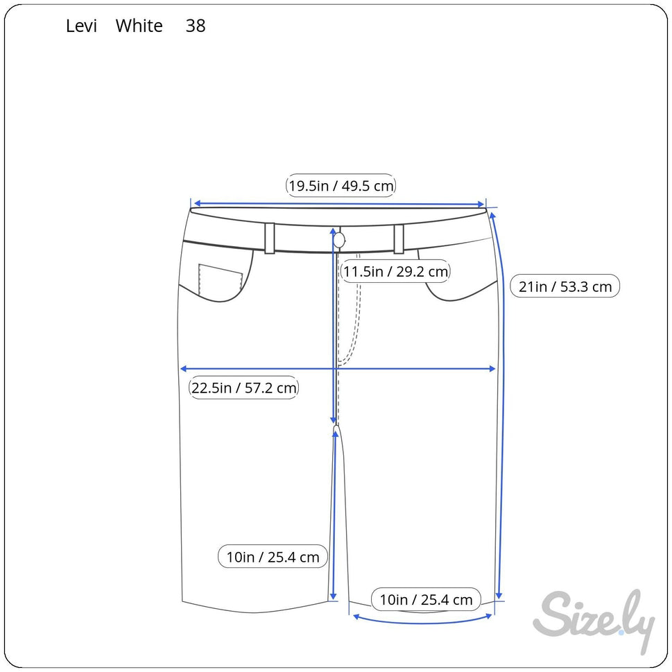 Levis Mens 511 White Stretch Denim Mid Rise Distressed Cut-Off Shorts W38 L