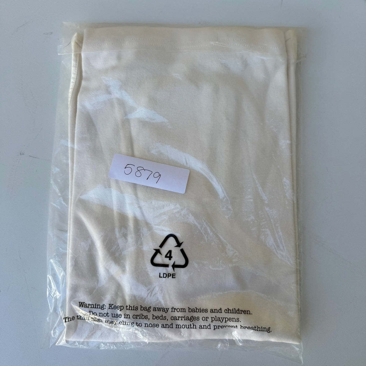 J Jill Compassion Tee Minimalist Capsule Wardrobe Satin Trim Cotton Ivory XL NEW