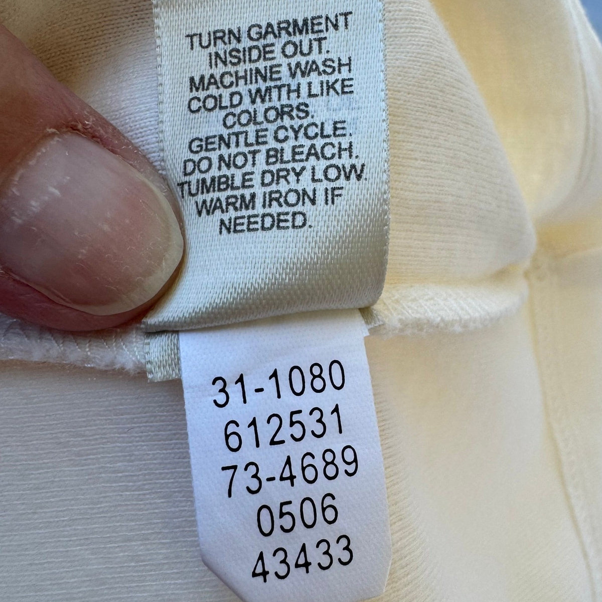 J Jill Compassion Tee Minimalist Capsule Wardrobe Satin Trim Cotton Ivory XL NEW