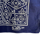 Switch Vintage Navy Blue Cotton Bandana Made in USA Fast Color RN 13960 Geometric Print 2 image