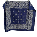 Switch Vintage Navy Blue Cotton Bandana Made in USA Fast Color RN 13960 Geometric Print 3 image