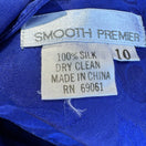 Switch Smooth Premier Vintage Silk Royal Blue Floral Jacquard Open Back Cocktail Dress 2 image