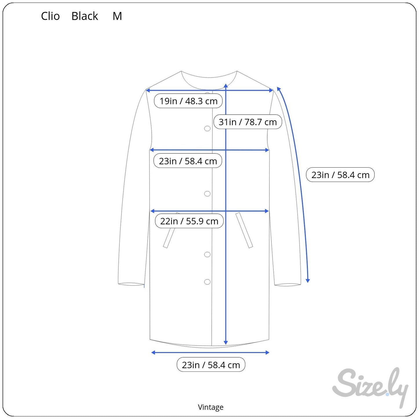 Clio Vintage Womens Black Quilted Jacket Button Front Pockets Drawstring Waist M