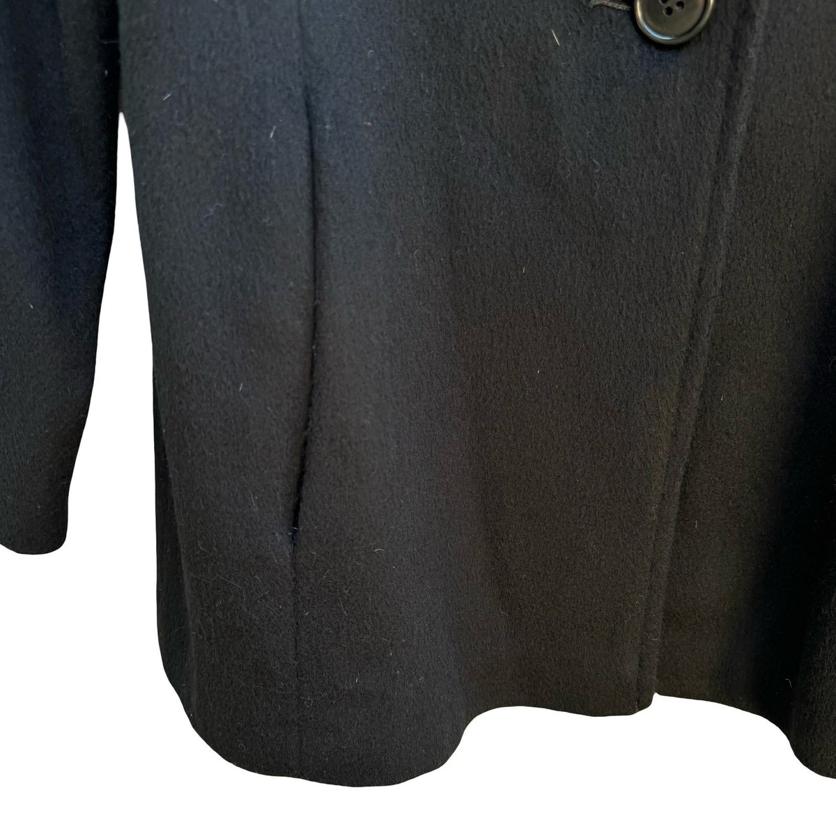 Nordstrom Vintage Wool Minimalist Quiet Luxury Dark Academia Shawl Collar Coat
