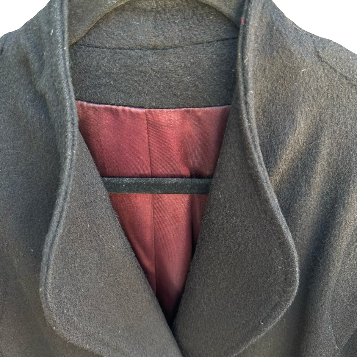 Nordstrom Vintage Wool Minimalist Quiet Luxury Dark Academia Shawl Collar Coat