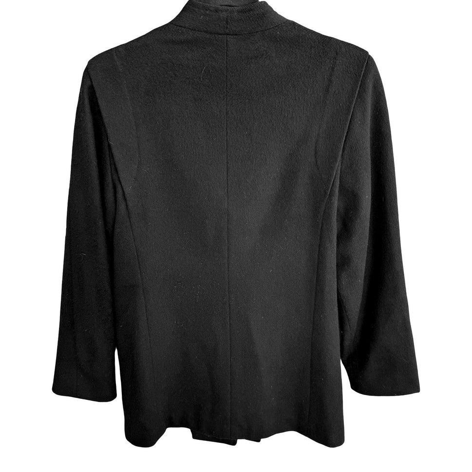 Nordstrom Vintage Wool Minimalist Quiet Luxury Dark Academia Shawl Collar Coat
