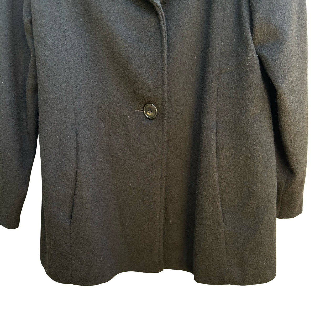 Nordstrom Vintage Wool Minimalist Quiet Luxury Dark Academia Shawl Collar Coat