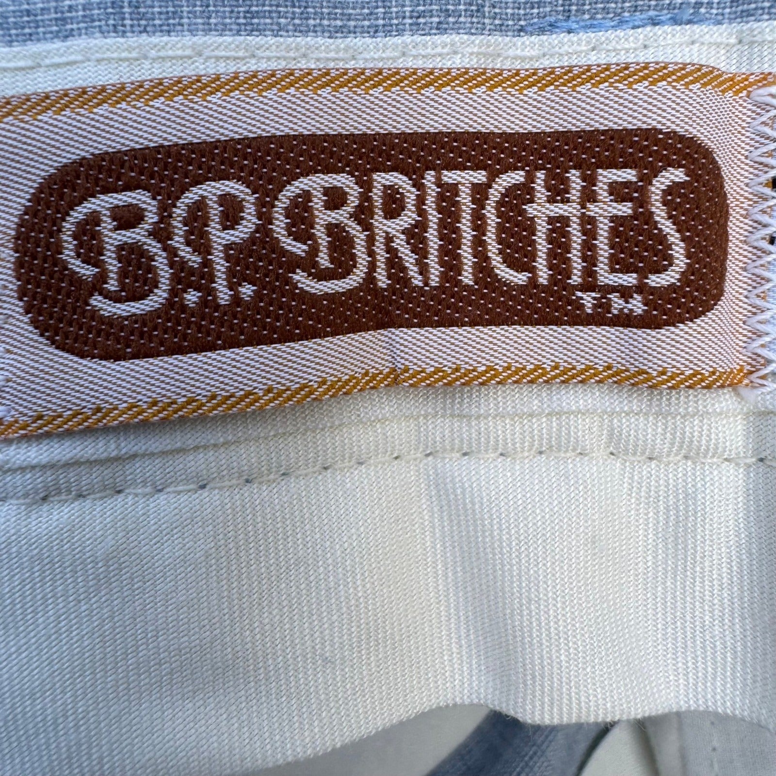 BP Britches Vintage 70s 80s Mens Blue Textured Retro Dress Pant Tailored Leisure