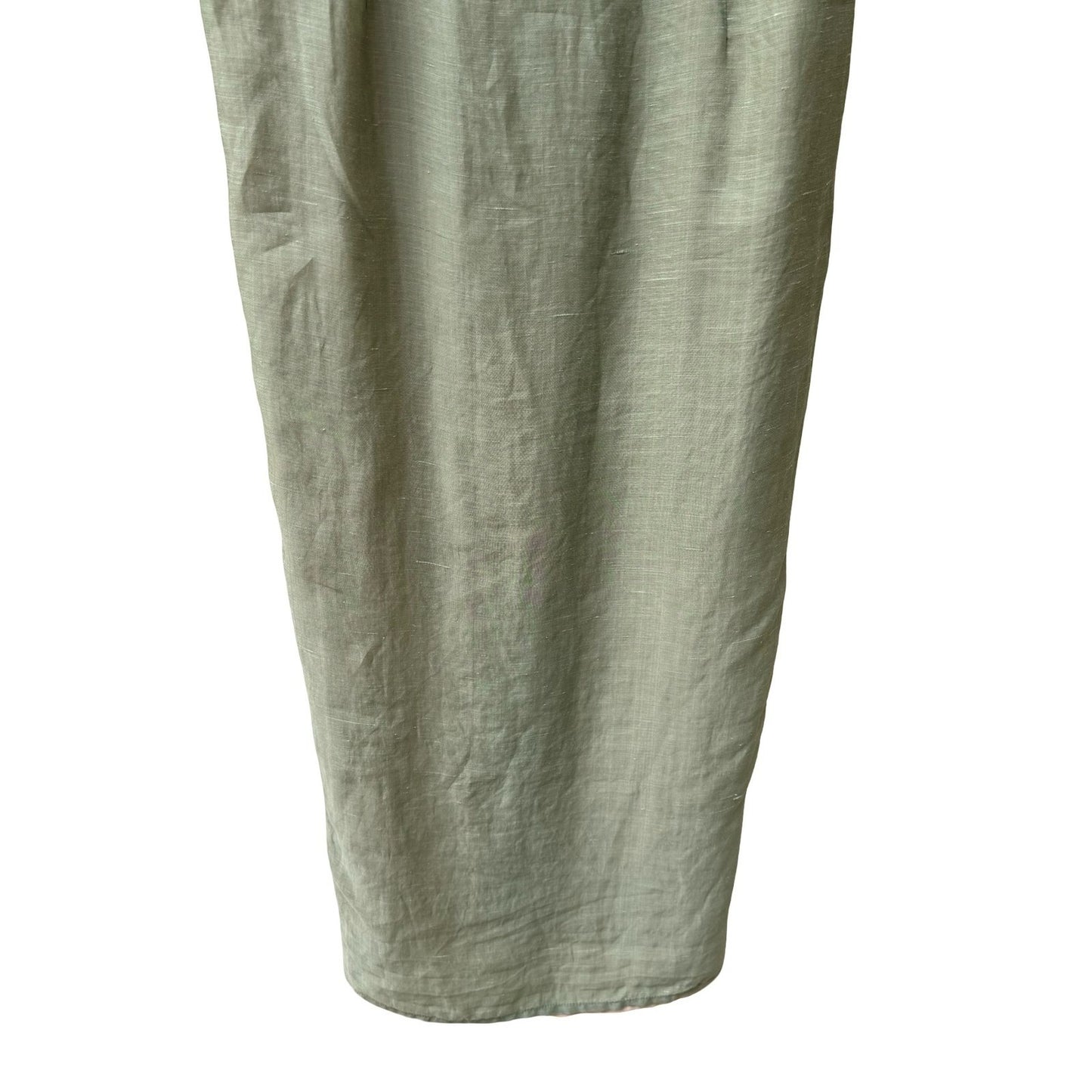 Kathryn Dianos Vintage 90s Silk Ramie Minimalist Coastal Midi Sheath Dress XS