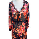 Switch Curations Boho Ethereal Flowy Floral Sheer Maxi Dress Swim Cover Up Ruffle L 3 image