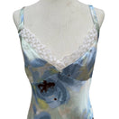Switch George Womens M Mint Breeze Floral Satin Lace Trim Camisole Top Coquette Fairy 3 image