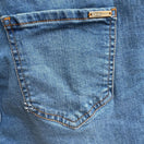 Switch G By Giuliana Womens Stretch Casual Denim Blue Frayed Hem Long Bermuda Shorts 8 3 image