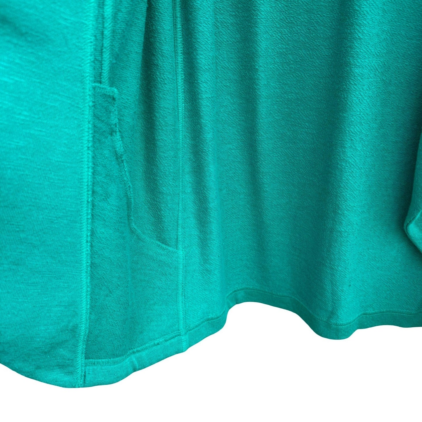Chicos Zenergy Green Open Front Cardigan Shawl Collar Snap Tab Sleeve S Layering