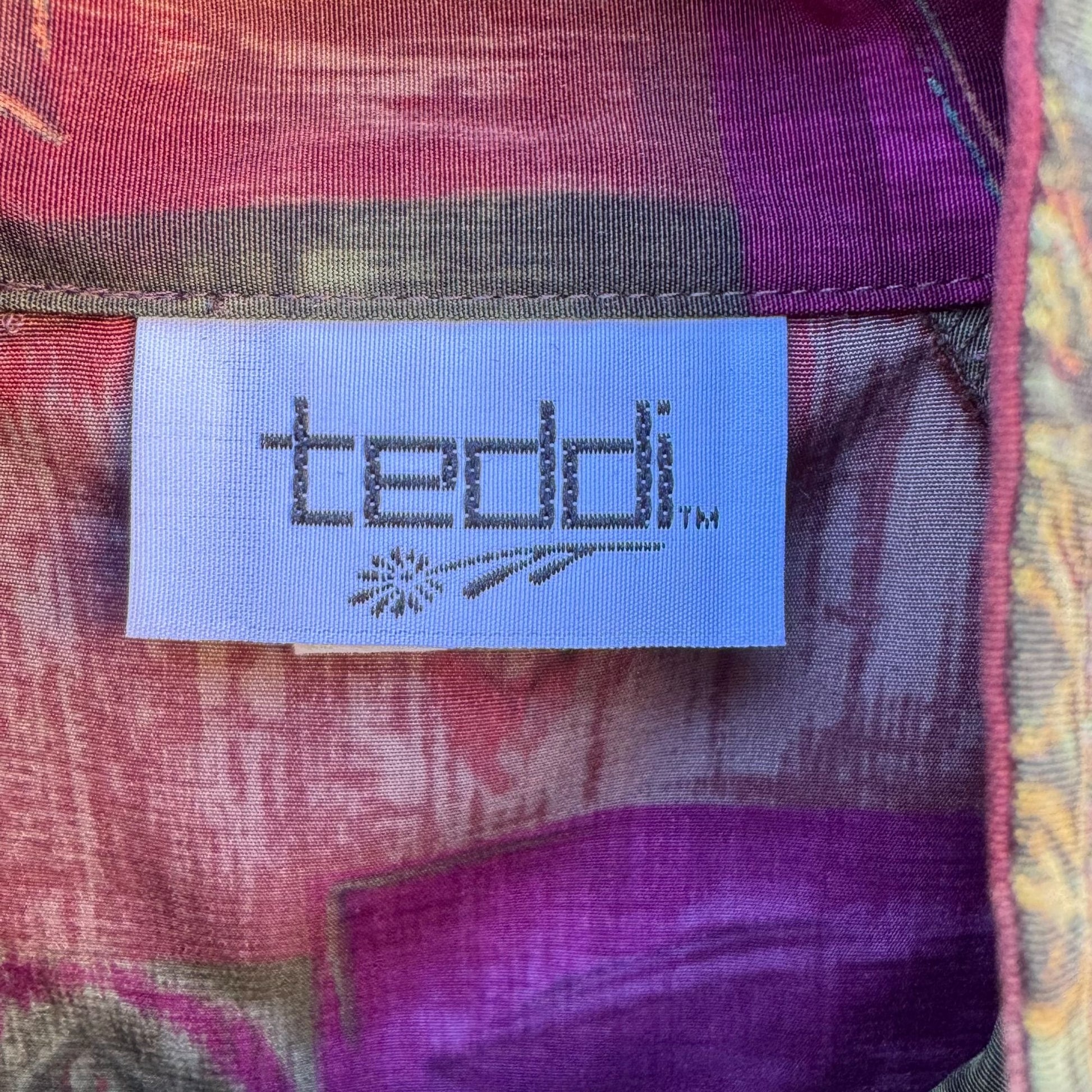 Teddi Vintage 80 Womens S Oversized Patchwork Fall Colors Zip Bomber Jacket