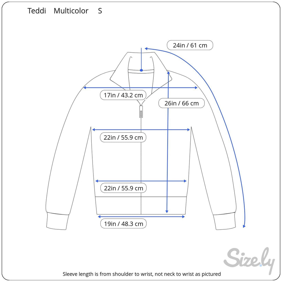 Teddi Vintage 80 Womens S Oversized Patchwork Fall Colors Zip Bomber Jacket