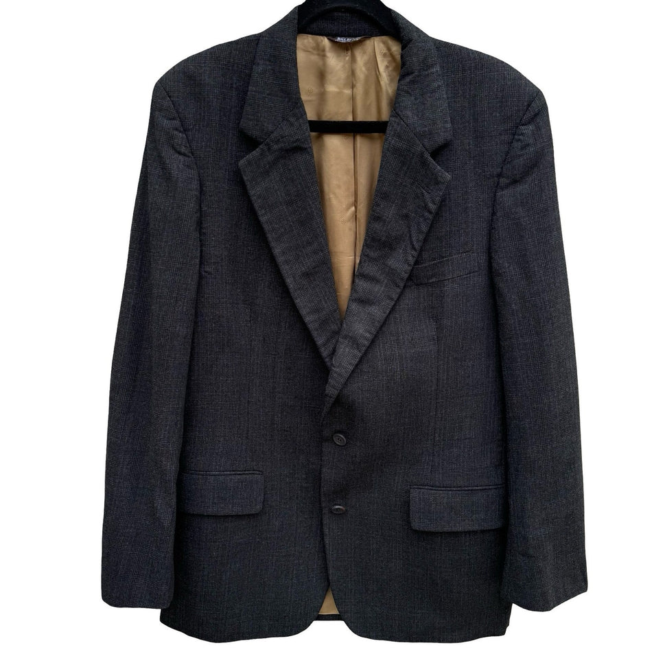 Bill Blass for PBM Vintage 80s Mens Gray Wool Blazer Sport Coat 42R Ivy League