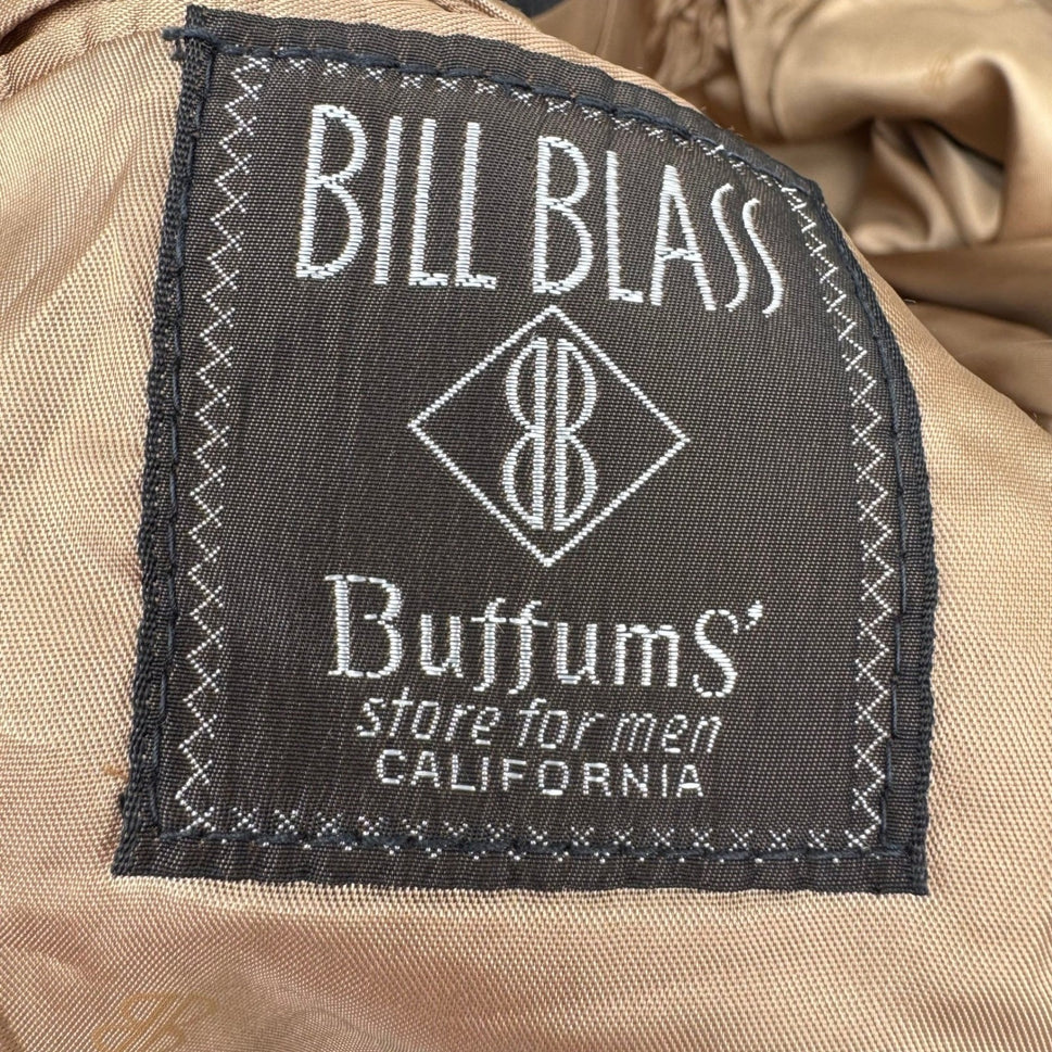 Bill Blass for PBM Vintage 80s Mens Gray Wool Blazer Sport Coat 42R Ivy League