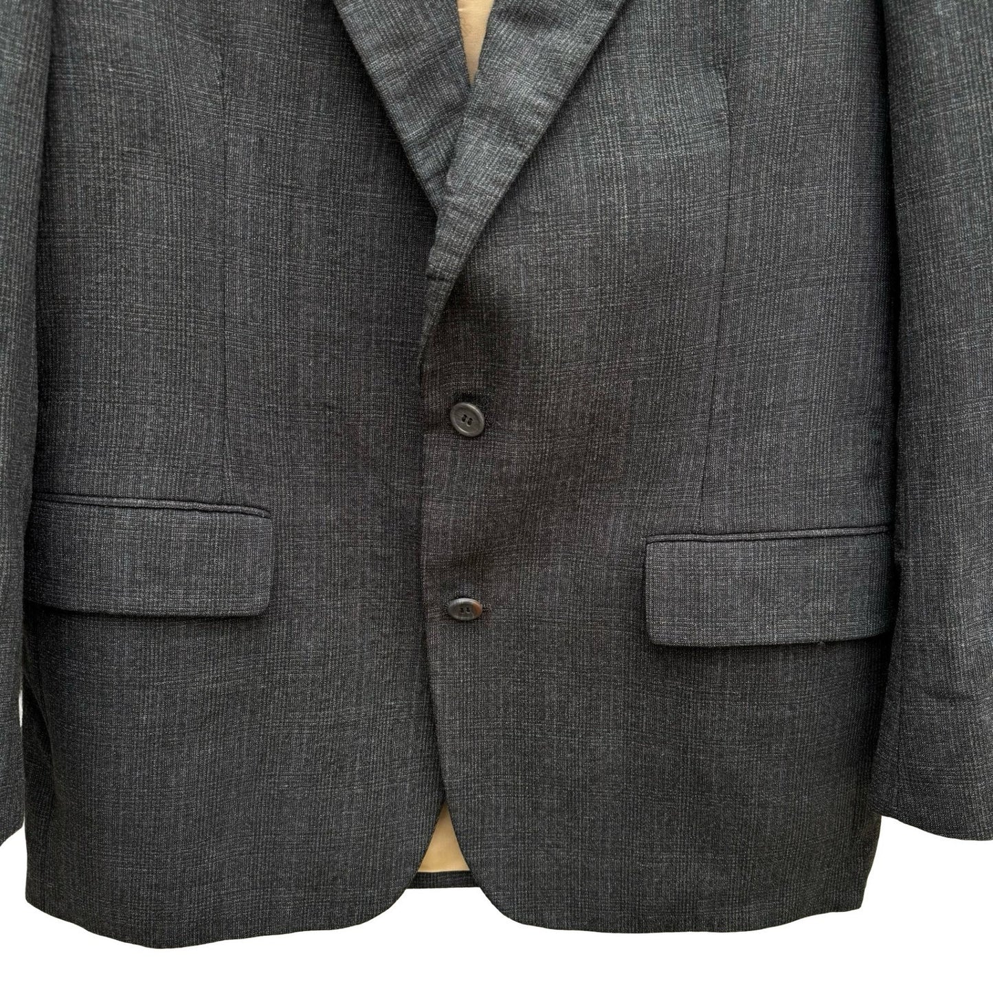 Bill Blass for PBM Vintage 80s Mens Gray Wool Blazer Sport Coat 42R Ivy League