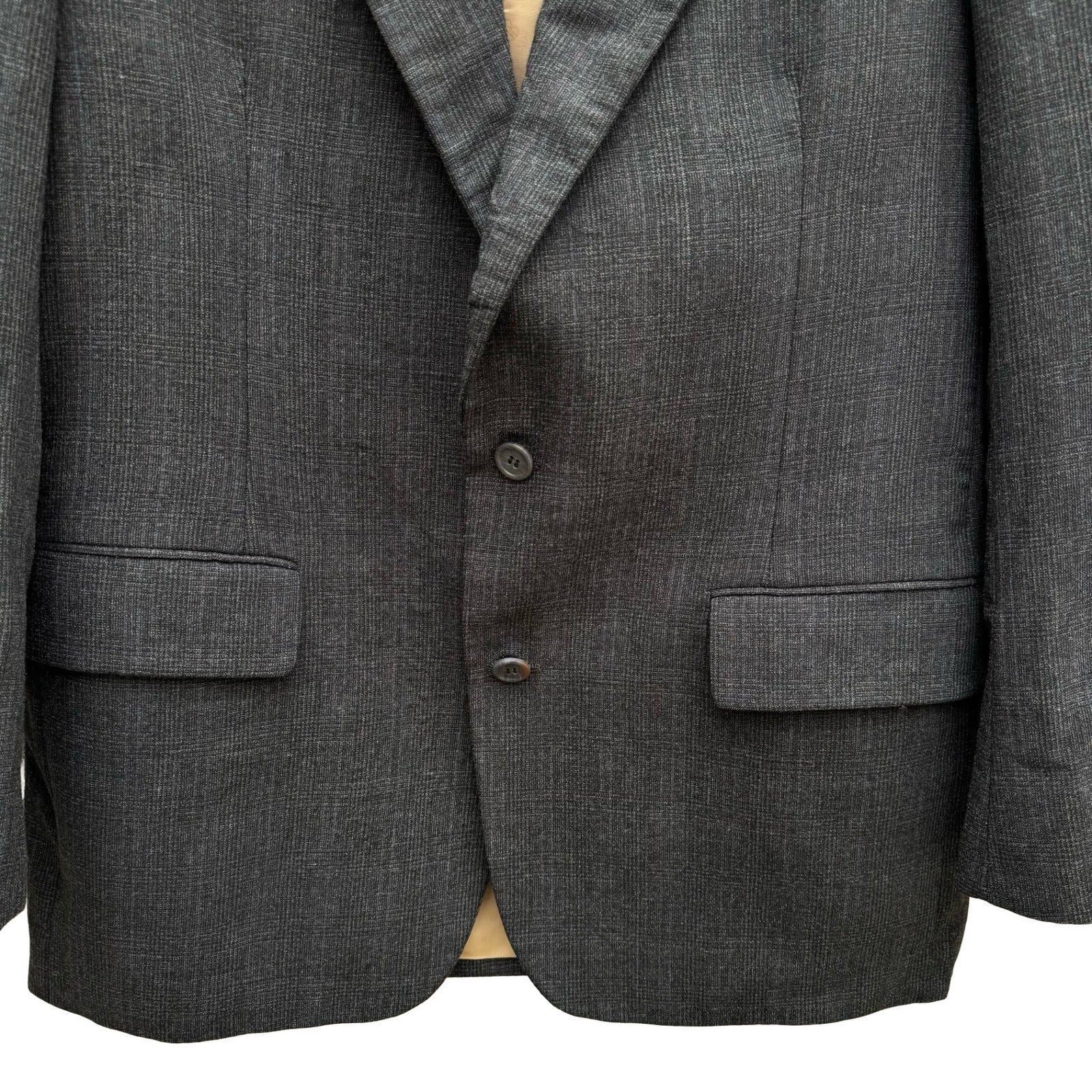 Bill Blass for PBM Vintage 80s Mens Gray Wool Blazer Sport Coat 42R Ivy League