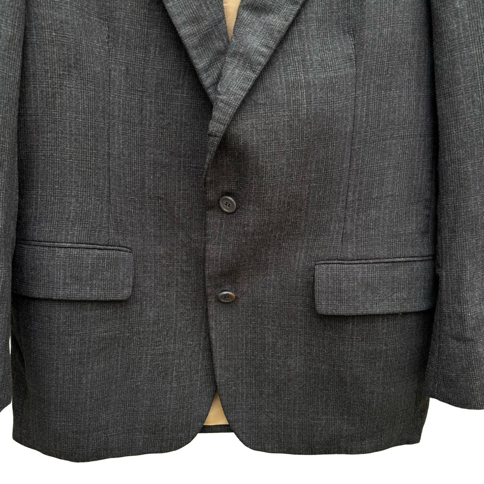 Bill Blass for PBM Vintage 80s Mens Gray Wool Blazer Sport Coat 42R Ivy League