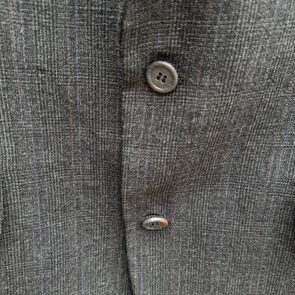 Bill Blass for PBM Vintage 80s Mens Gray Wool Blazer Sport Coat 42R Ivy League