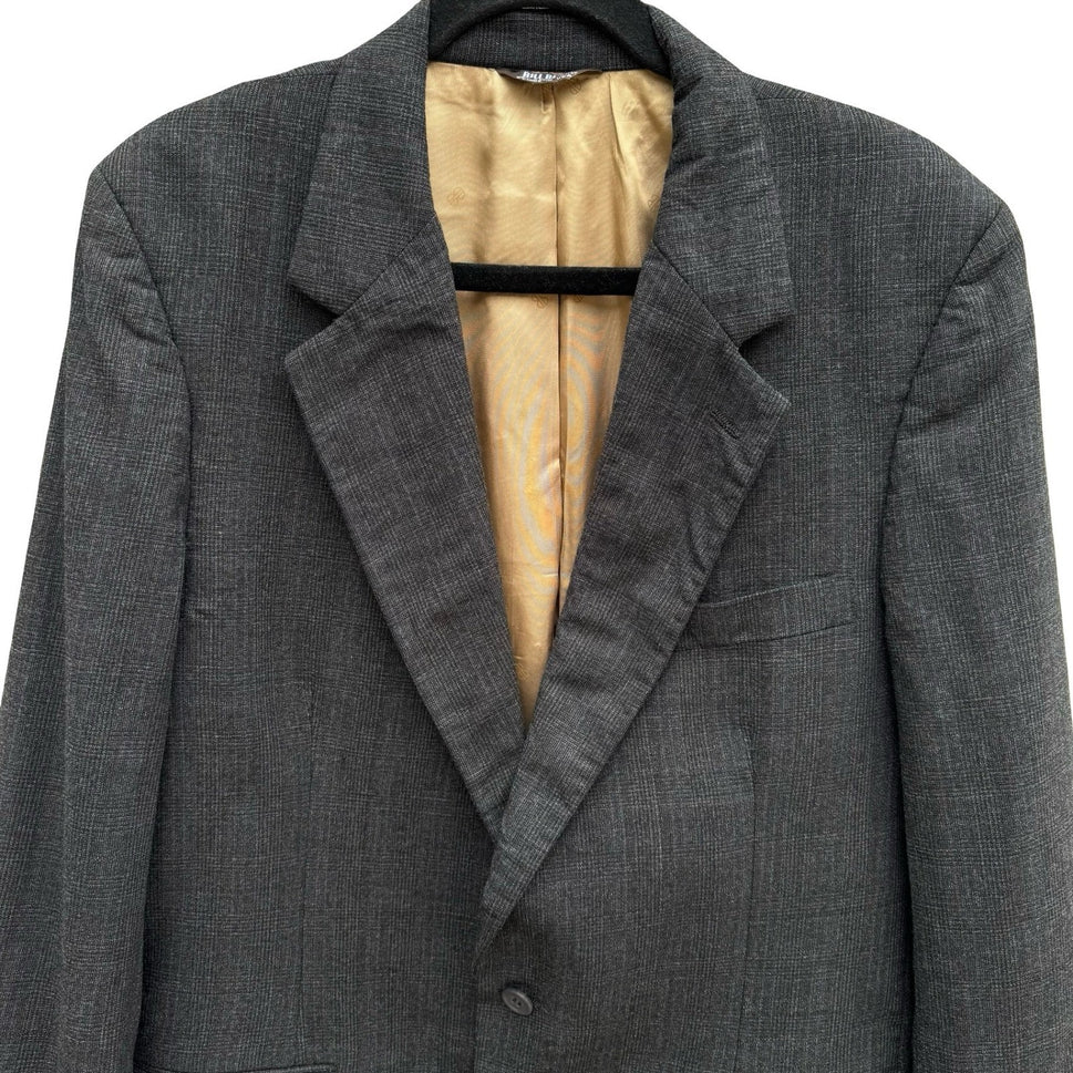 Bill Blass for PBM Vintage 80s Mens Gray Wool Blazer Sport Coat 42R Ivy League