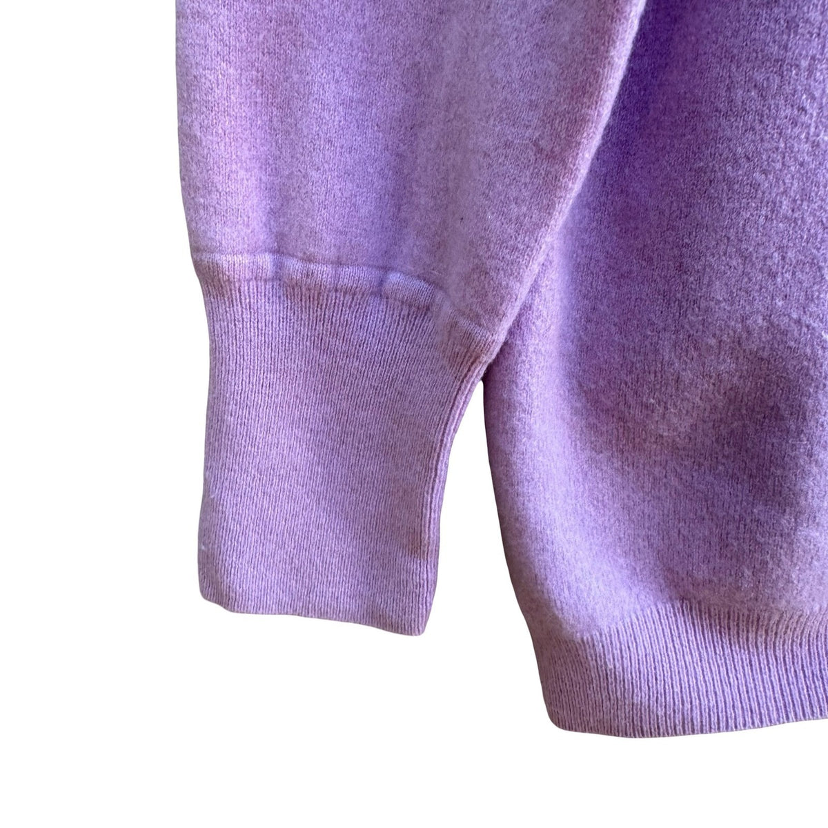 Pure Collection 100% Cashmere Quiet Luxury Preppy Old Money Sweater Lilac 12