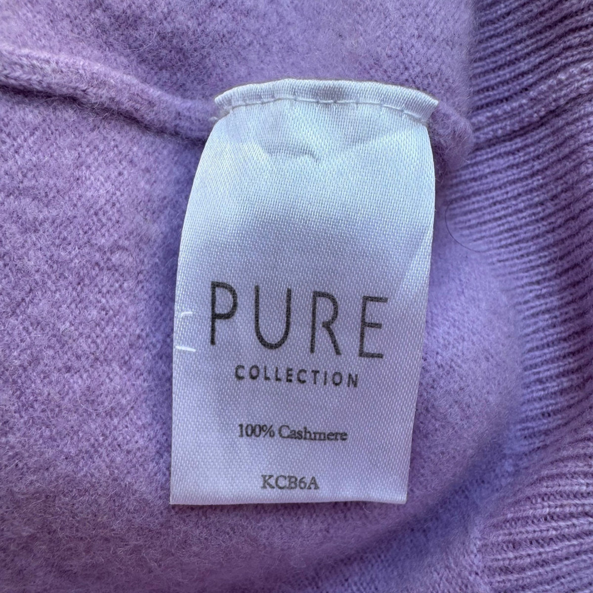 Pure Collection 100% Cashmere Quiet Luxury Preppy Old Money Sweater Lilac 12