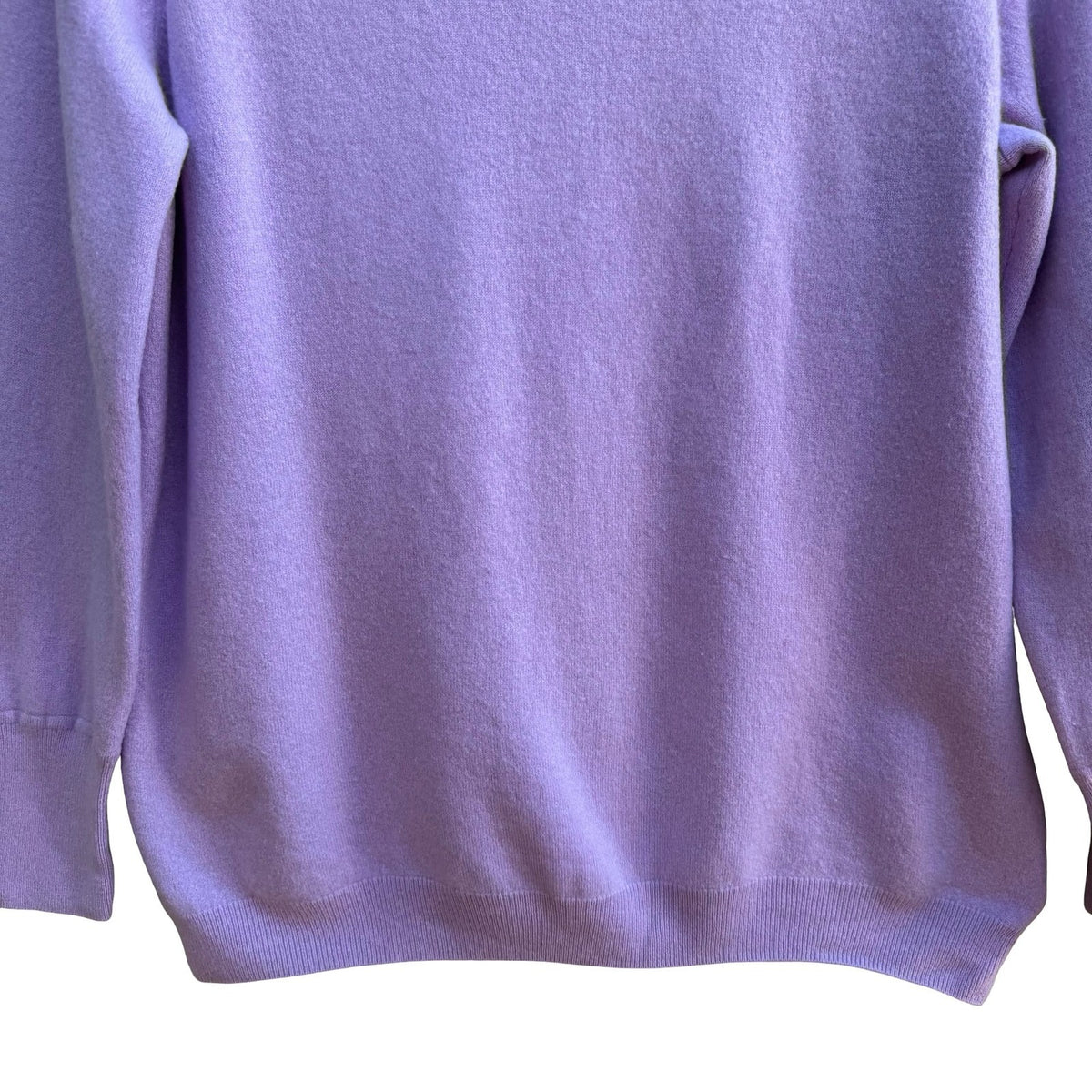 Pure Collection 100% Cashmere Quiet Luxury Preppy Old Money Sweater Lilac 12
