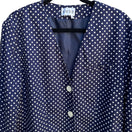 Switch Russ Vintage Navy White Polka Dot Womens Retro Chic Lined Preppy Jacket Blazer 3 image
