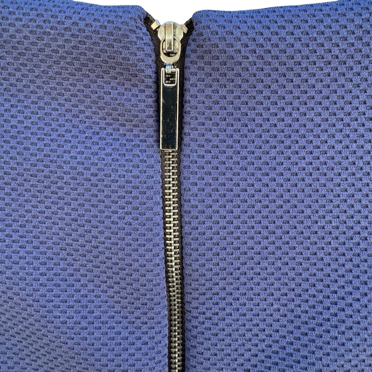 Lapis Navy Textured Honeycomb Draped Tulip Hem Bodycon Pencil Wiggle Skirt M NWT
