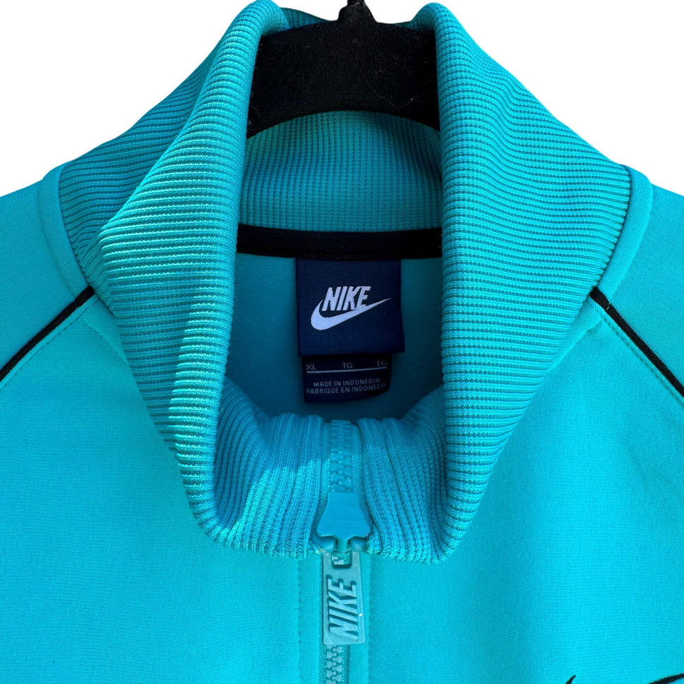 Nike Swoosh Vintage 80s 90s Womens Streetwear Athleisure Teal Track Zip Jacket