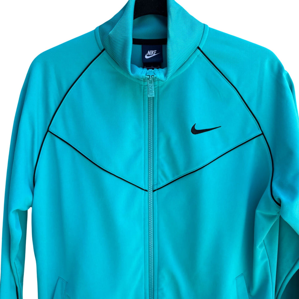 Nike Swoosh Vintage 80s 90s Womens Streetwear Athleisure Teal Track Zip Jacket