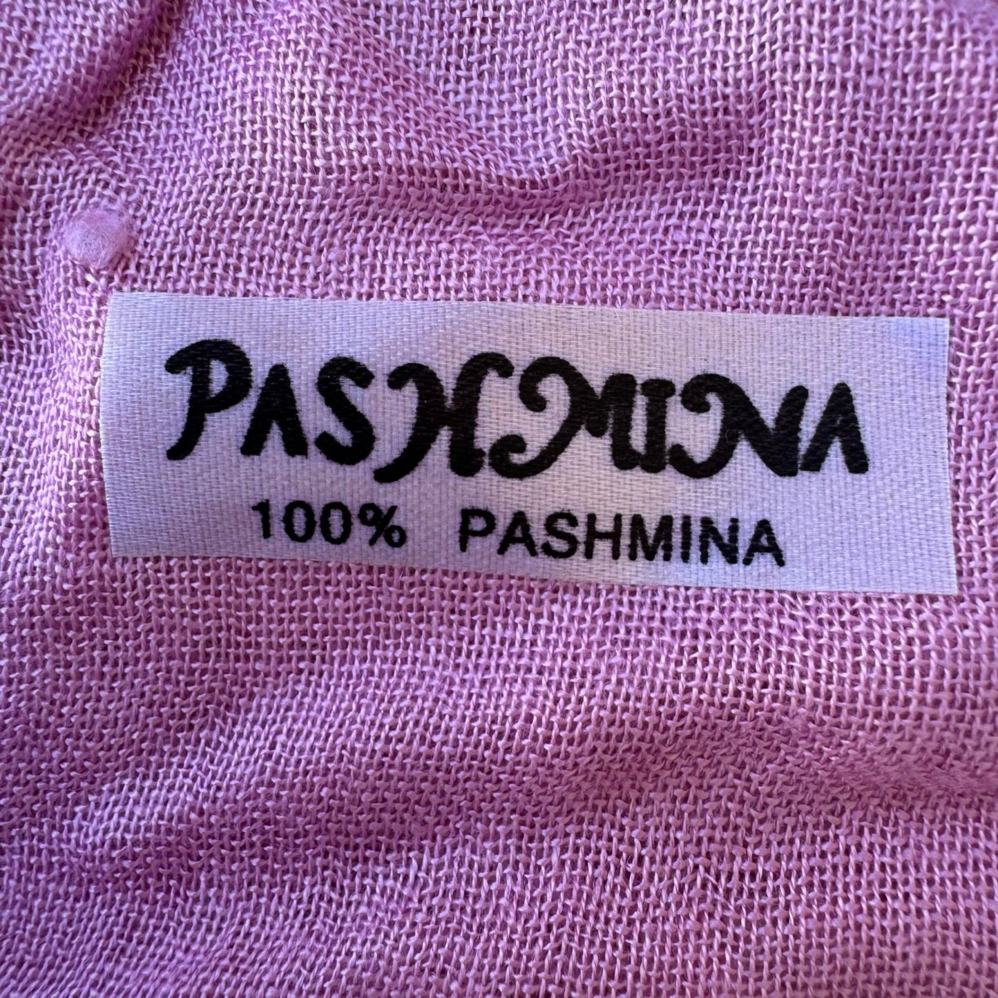 Pastel Pink 100% Pashmina Minimalist Coquette Soft Girl Fringe Scarf Shawl Wrap