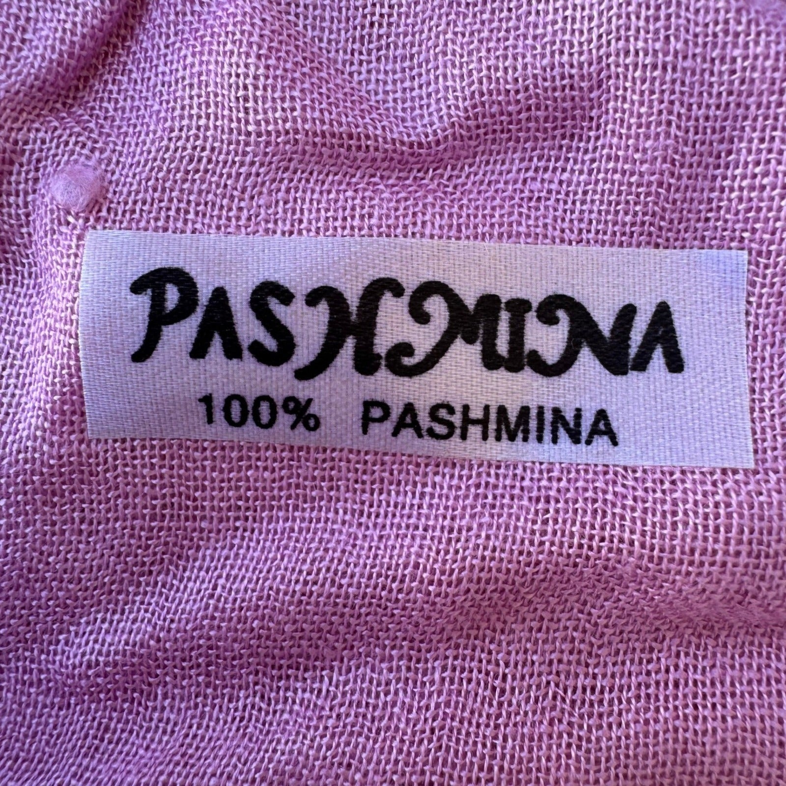Pastel Pink 100% Pashmina Minimalist Coquette Soft Girl Fringe Scarf Shawl Wrap