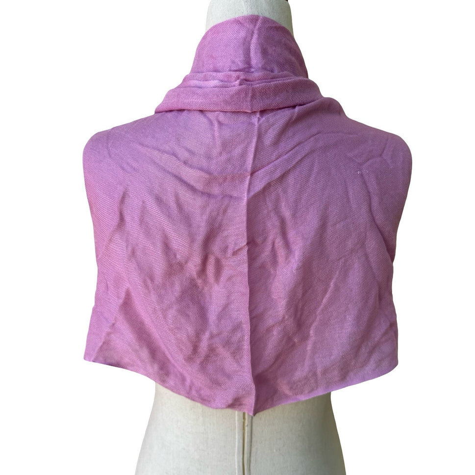 Pastel Pink 100% Pashmina Minimalist Coquette Soft Girl Fringe Scarf Shawl Wrap